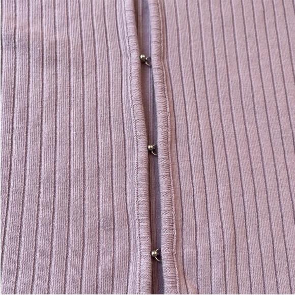 Madewell Ribbed Knit Cardigan Provence Purple Cropped Hook-and-Eye S - Picture 5 of 10